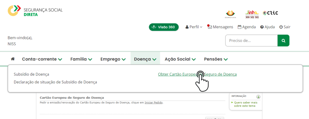 Site da Seguran&ccedil;a Social Direta